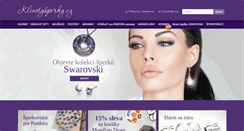 Desktop Screenshot of klenotysperky.cz
